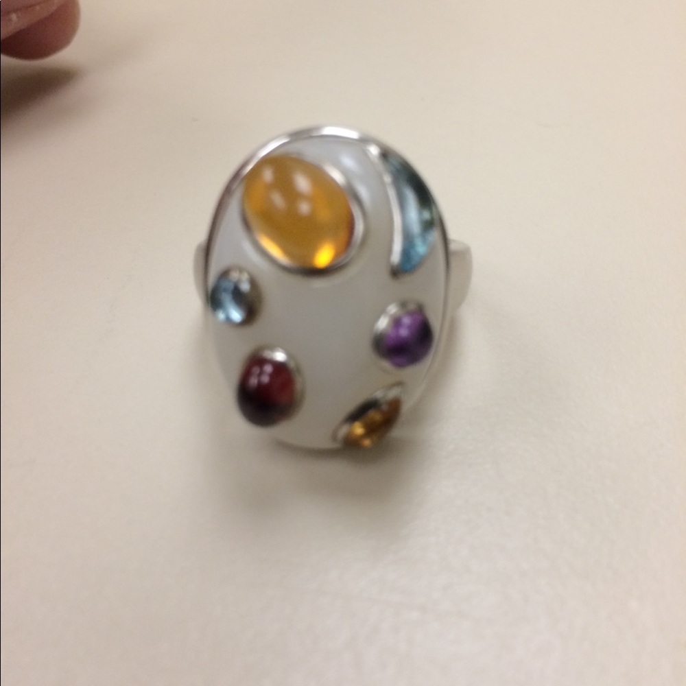 925 Multi Stone Ring - image 1